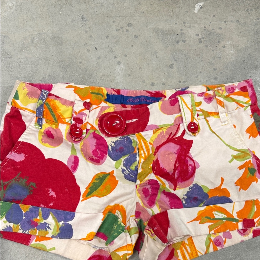 BB Dakota Multicolor Floral High Waist Shorts